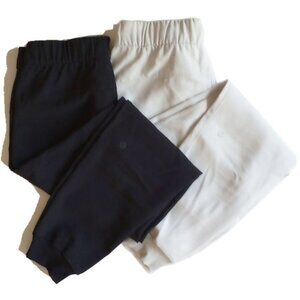 2 PAIR Lululemon Woven Mid-Rise Jogging Pants 4 Black Taupe Gray